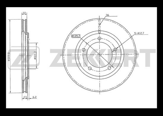 фото Тормозной диск zekkert bs-5496