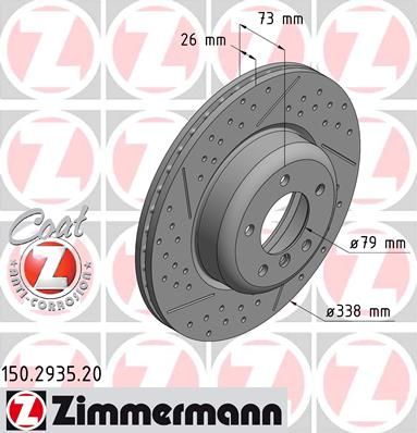 

Тормозной диск ZIMMERMANN 150.2935.20