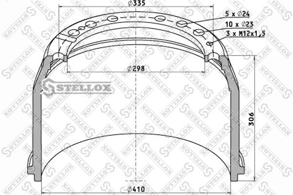 

Тормозной барабан STELLOX 85-00031-SX