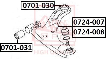 

Рычаг подвески ASVA 0724-007