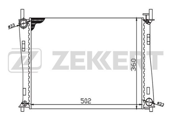 фото Радиатор охлаждения двигателя zekkert mk-1162