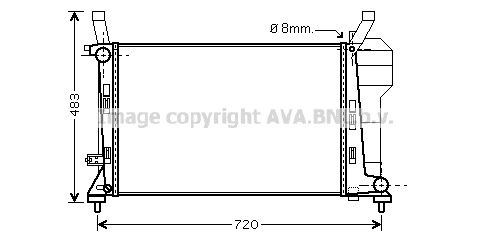 

Радиатор охлаждения двигателя AVA QUALITY COOLING MSA2363