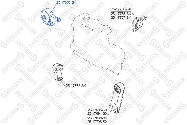 

Опора двигателя Stellox 2517652SX