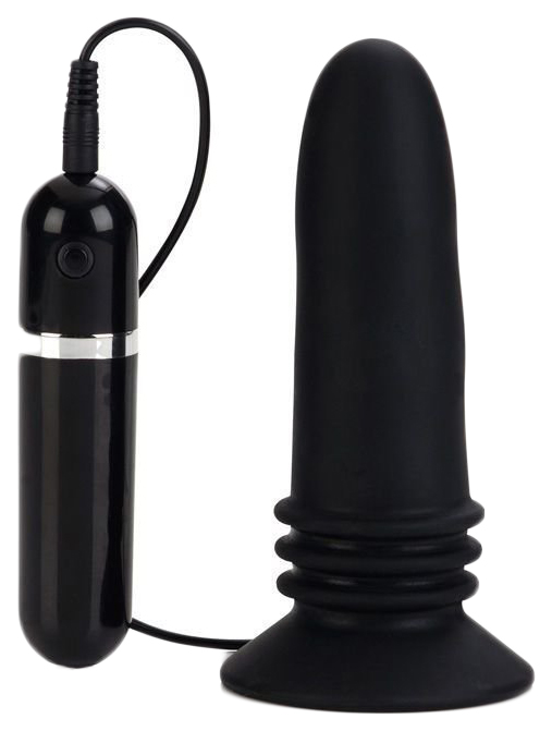 фото Чёрная анальная пробка 10-function adonis vibrating probes 14 см california exotic novelties