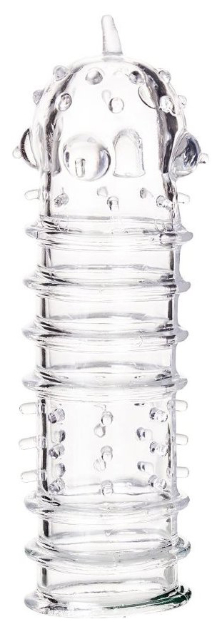 Насадка A-Toys ребристая с точками прозрачный 15,3 см