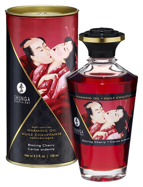 фото Массажное масло shunga с ароматом вишни 100 мл