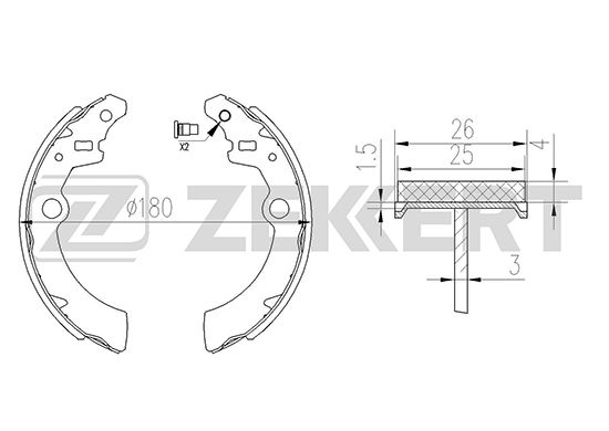 фото Комплект тормозных колодок zekkert bk-4152