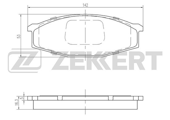 

Тормозные колодки ZEKKERT дисковые BS-2150