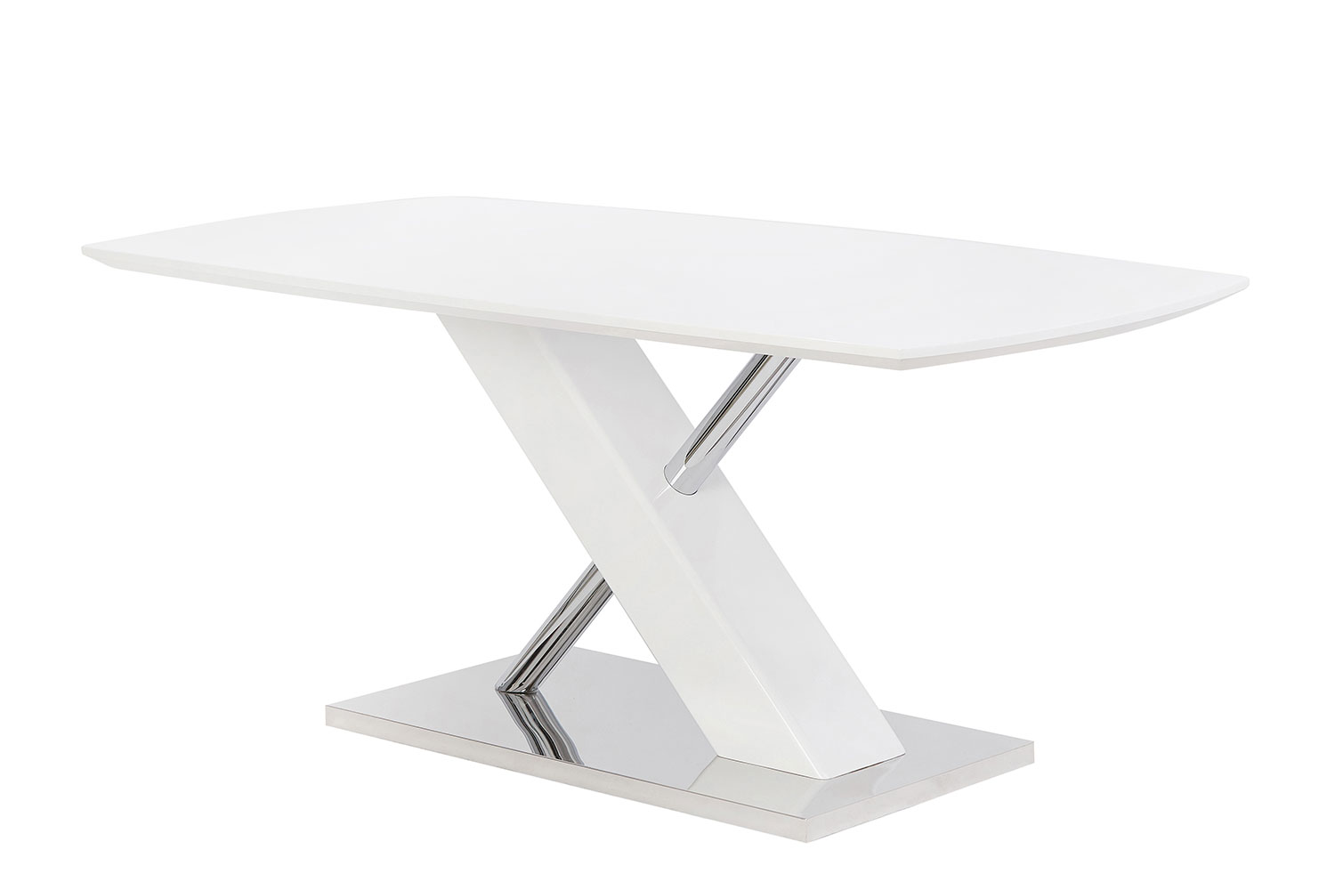 фото Кухонный стол hoff 76x180x90 см, белый/серебристый