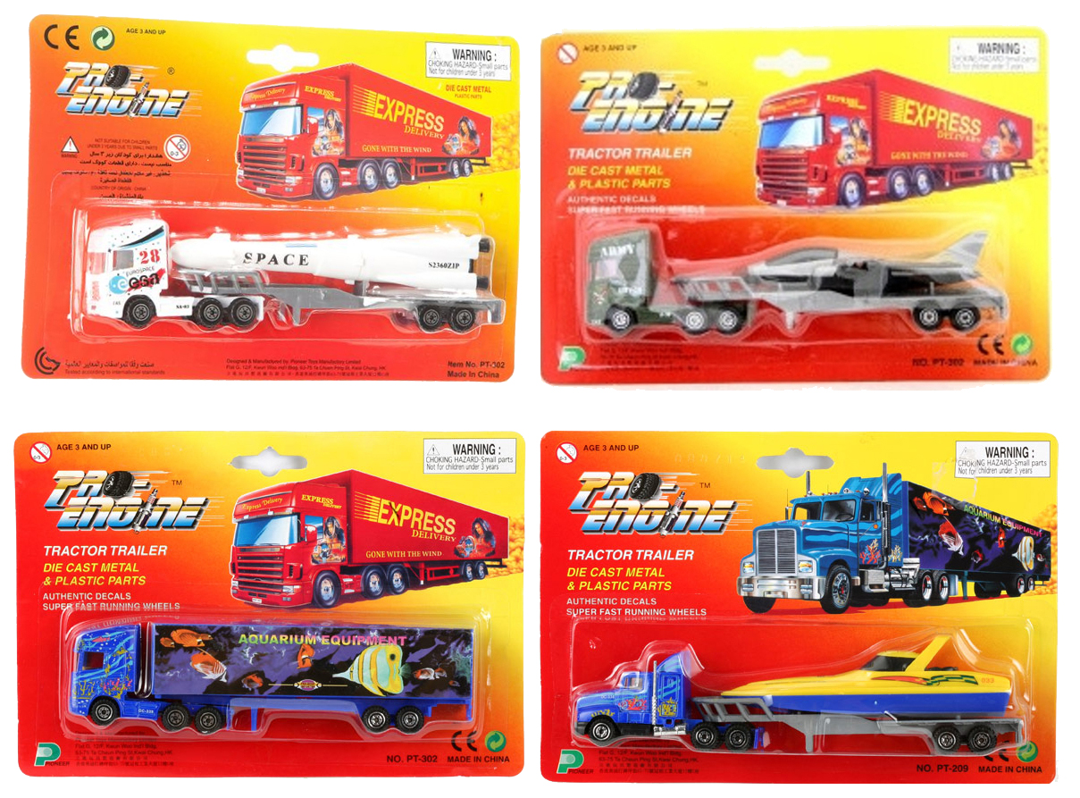 

Строительная техника Pioneer Toys Трейлер PT302 в ассортименте, Разноцветный