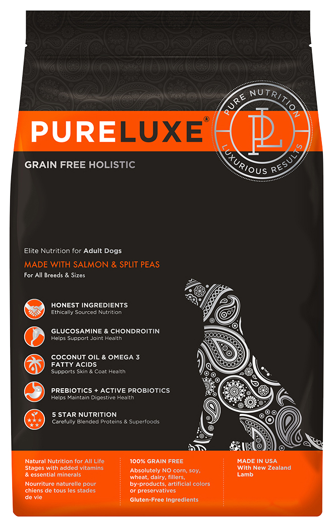 фото Сухой корм для собак pureluxe gf holistic для городских питомцев, лосось, 10.89кг