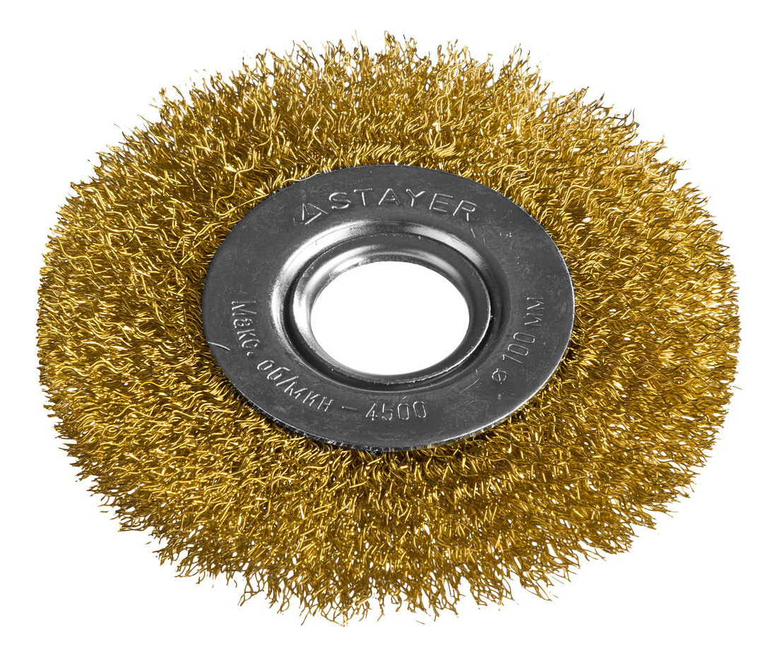 Дисковая кордщетка для угловых шлифмашин Stayer 35122-100 щетка дисковая для ушм stayer
