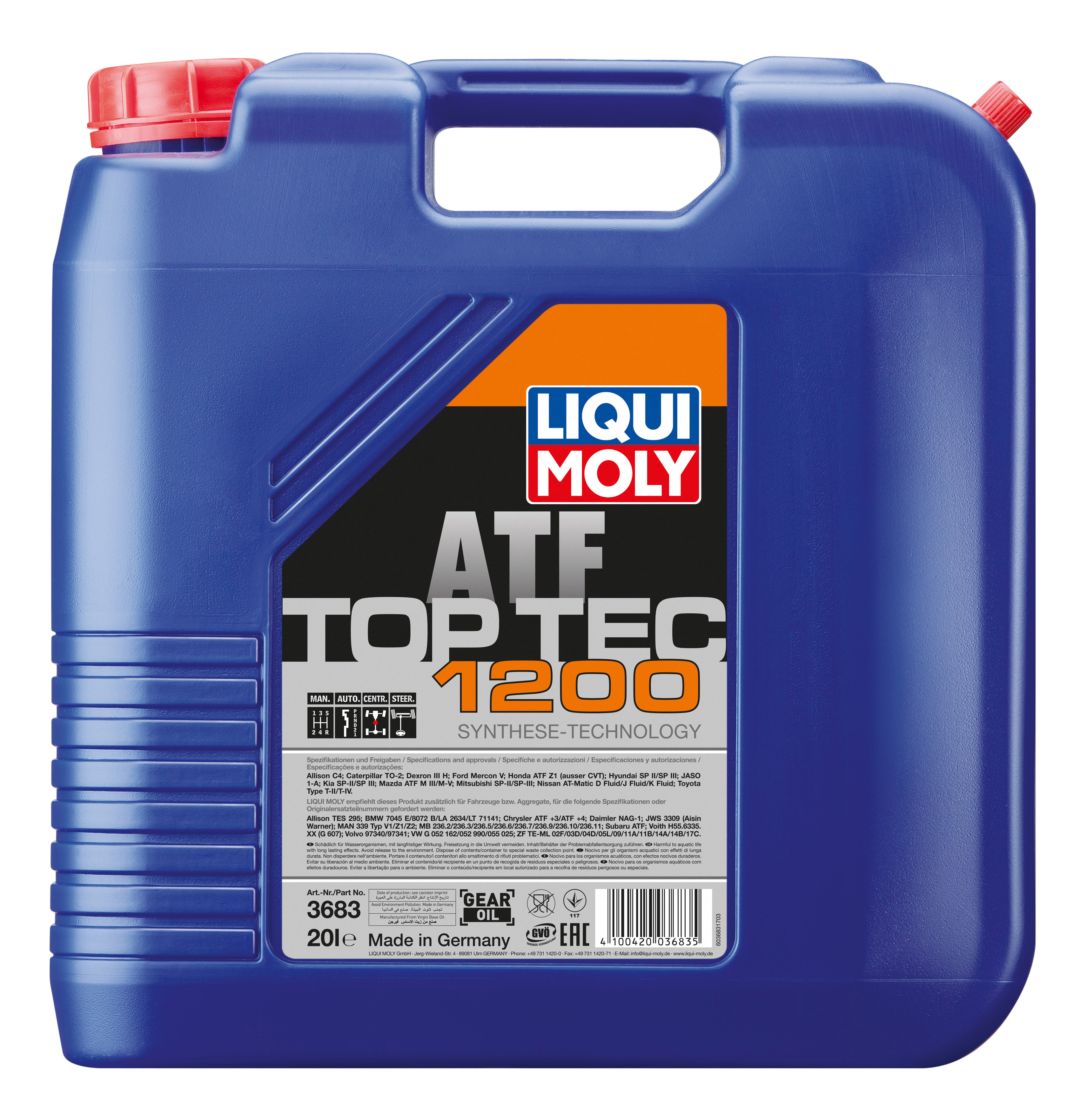 фото Нс-синтетическое трансмиссионное масло для акпп top tec atf 1200 liqui moly