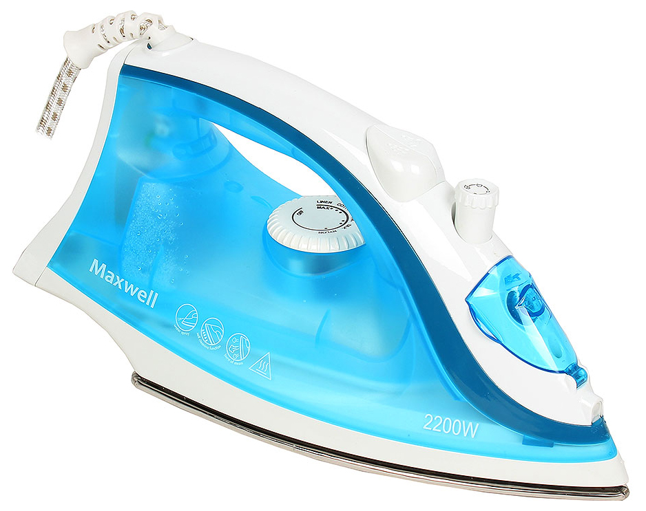 фото Утюг maxwell mw-3046 white/cyan