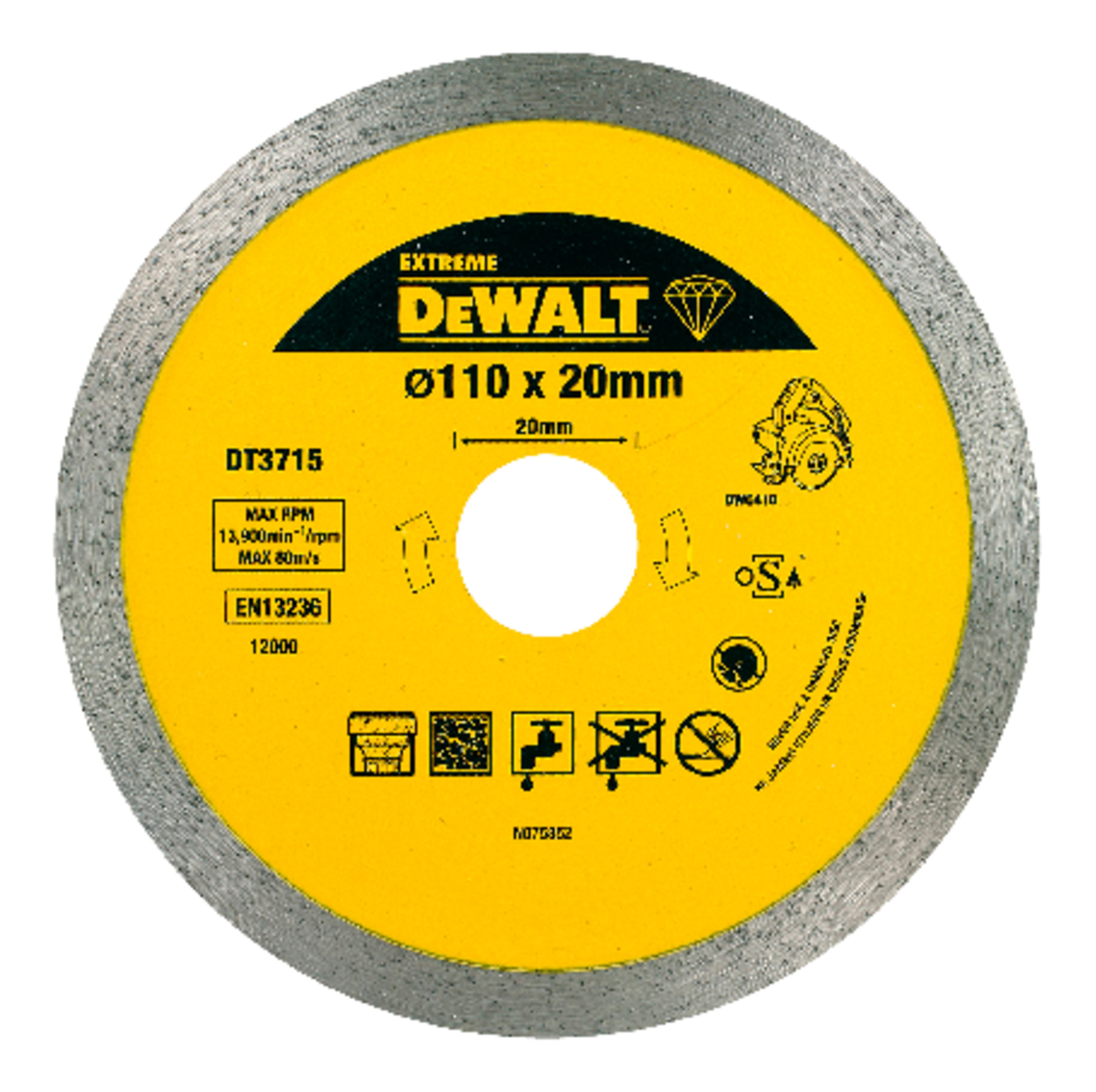 фото Диск отрезной алмазный по керамике dewalt dt3715-qz