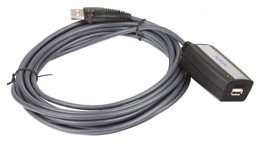 фото Кабель aten usb a-usb a, m-f 5м grey (ue250)