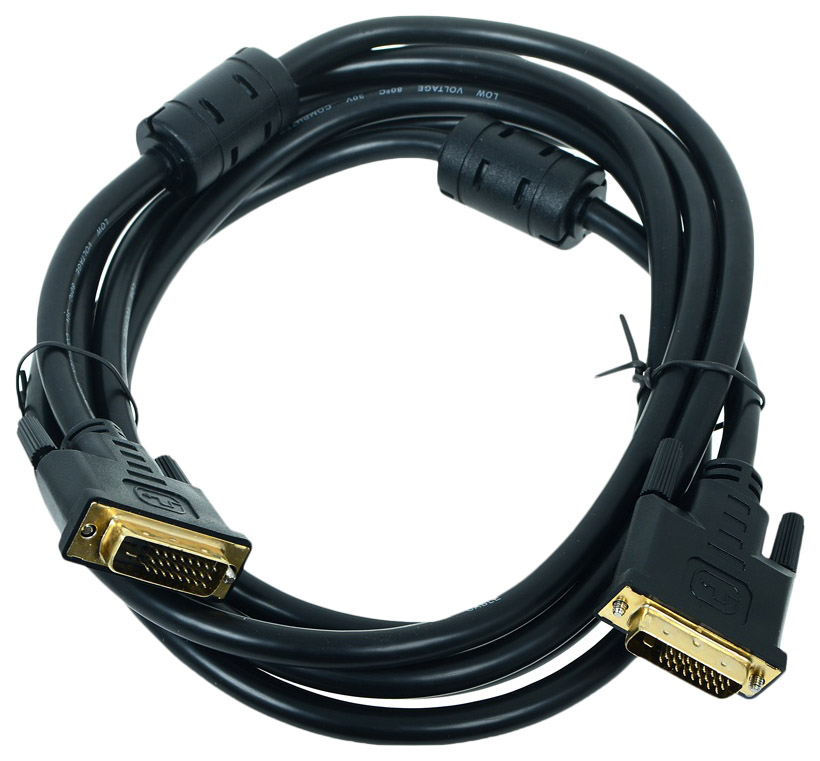 фото Кабель vcom dvi-dvi, m-m 3м black (vdv6300-3m)