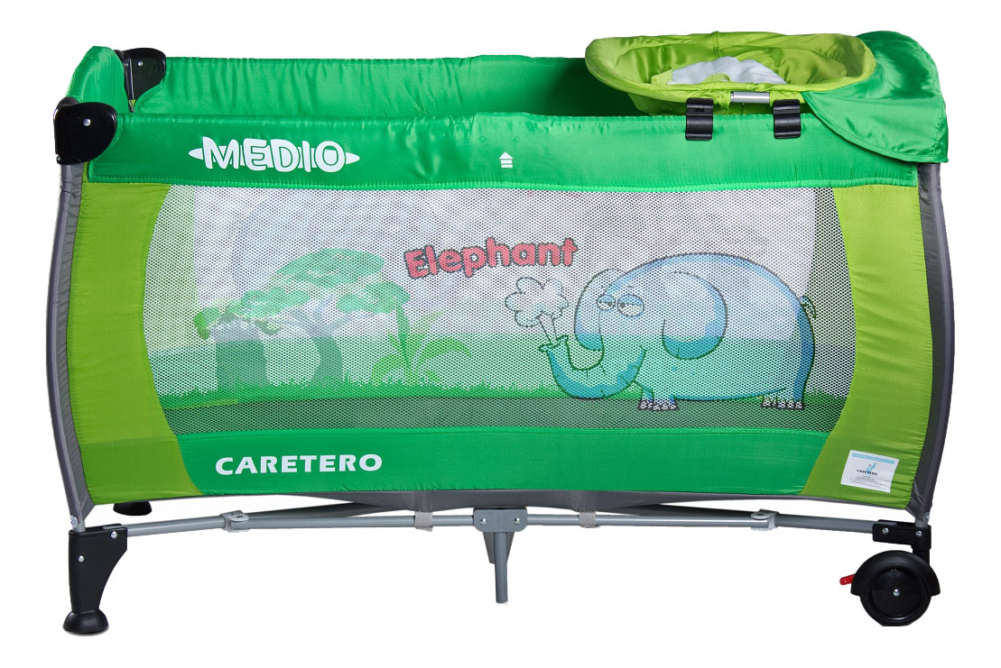 фото Манеж-кровать caretero medio classic green