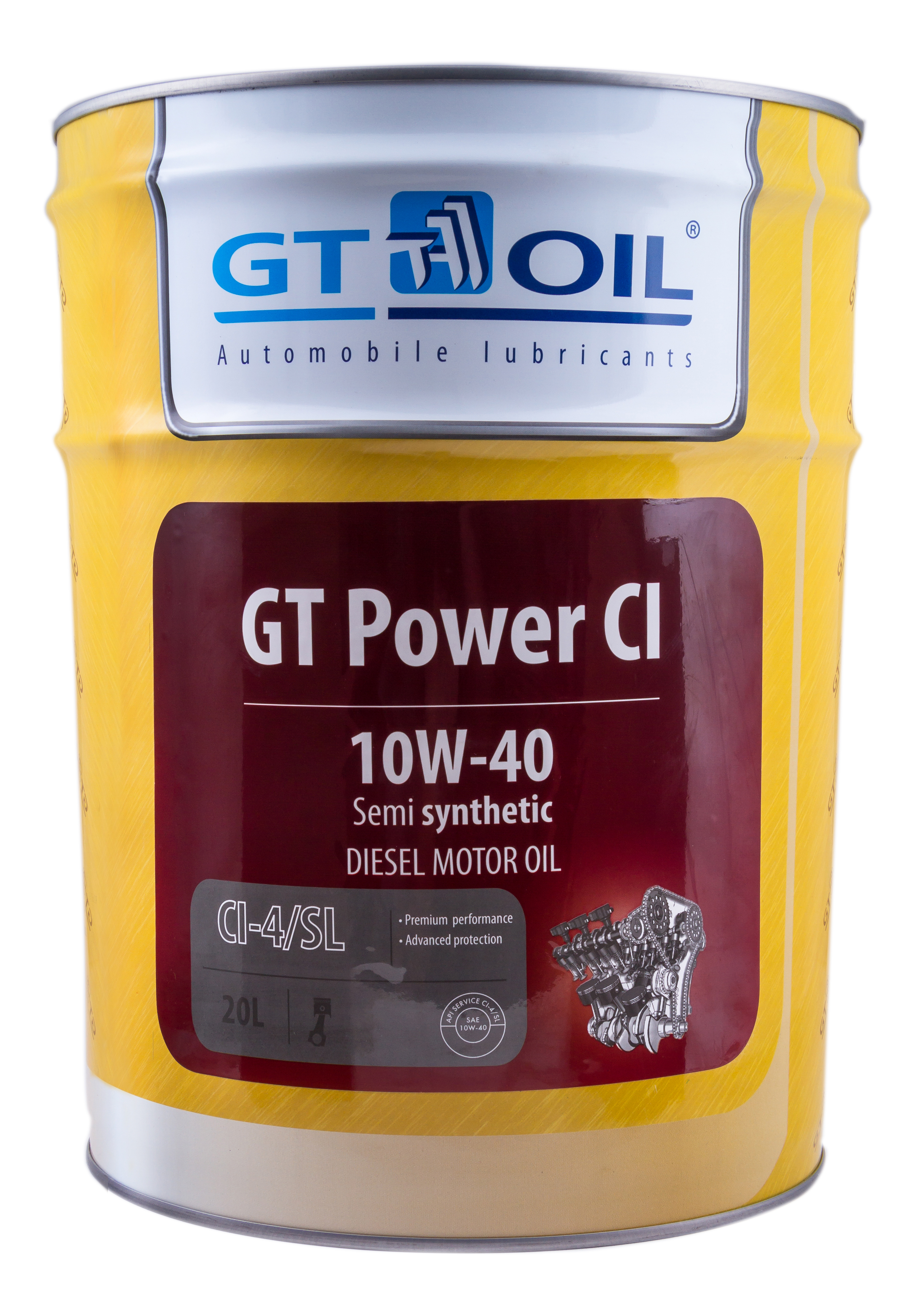 фото Моторное масло gt-oil power ci 10w-40 20л gt oil