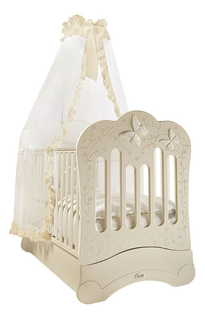 Кровать-маятник Feretti 65х125 см FMS Charme ivory детская кроватка feretti fms oblo charme brillante продольный маятник