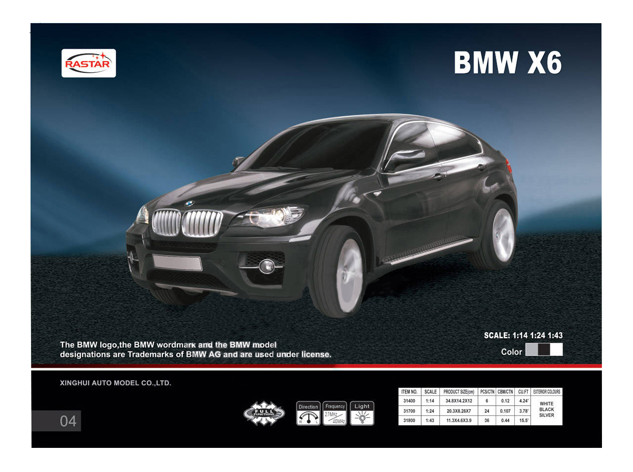

Радиоуправляемая машинка Rastar BMW X6 31800, bMW X6