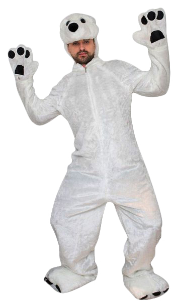 фото Карнавальный костюм бока медведь, цв. белый р.180