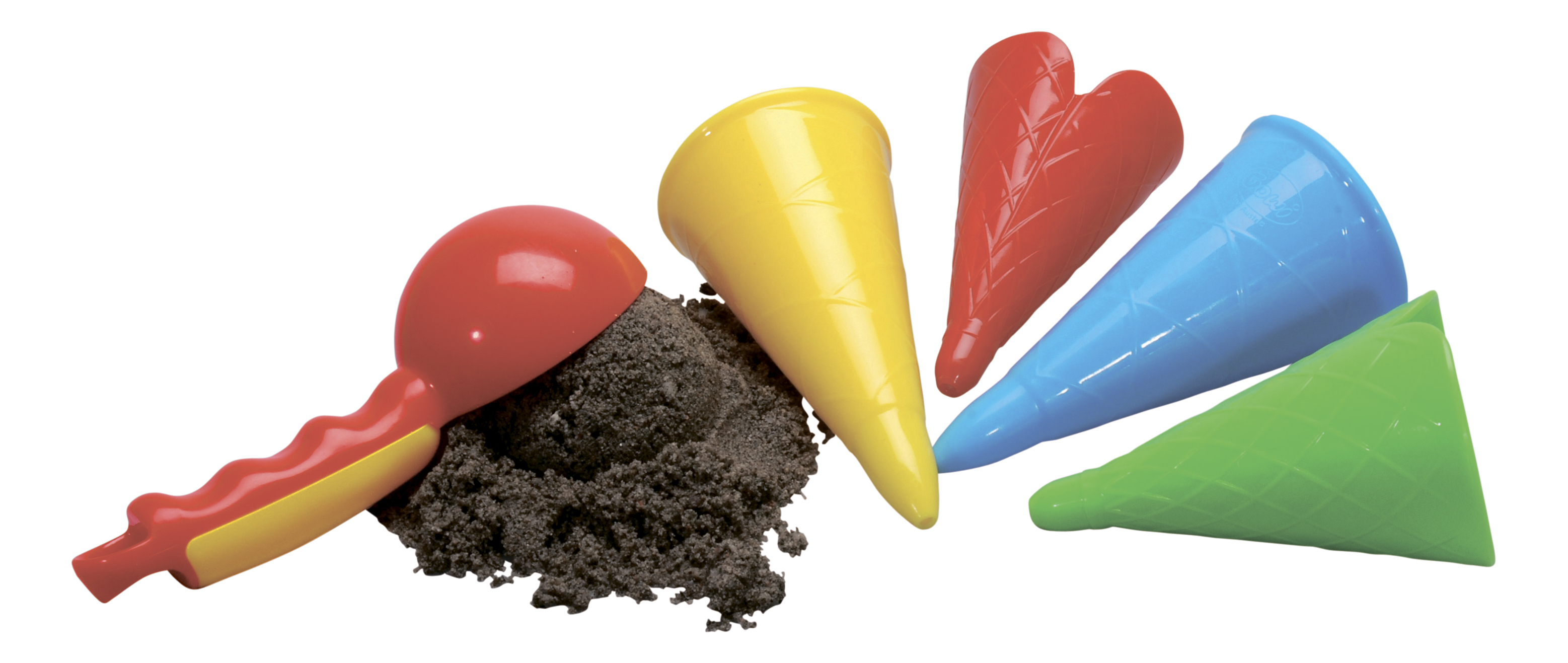 фото Песочный набор gowi ложка и рожки для мороженого