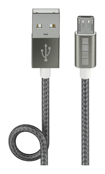 фото Кабель interstep microusb 2м grey