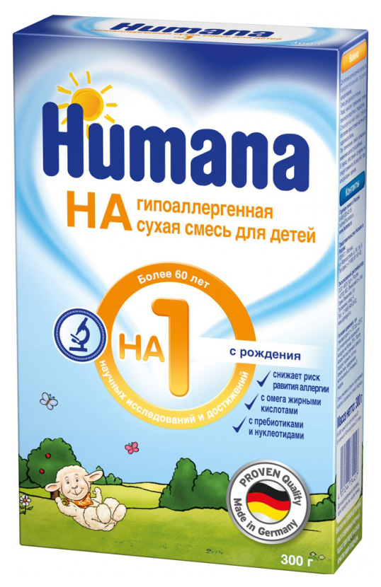 

Молочная смесь Humana HA 1 от 0 до 6 мес. 300 г, HA 1