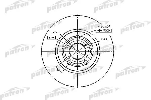 фото Тормозной диск patron pbd2742