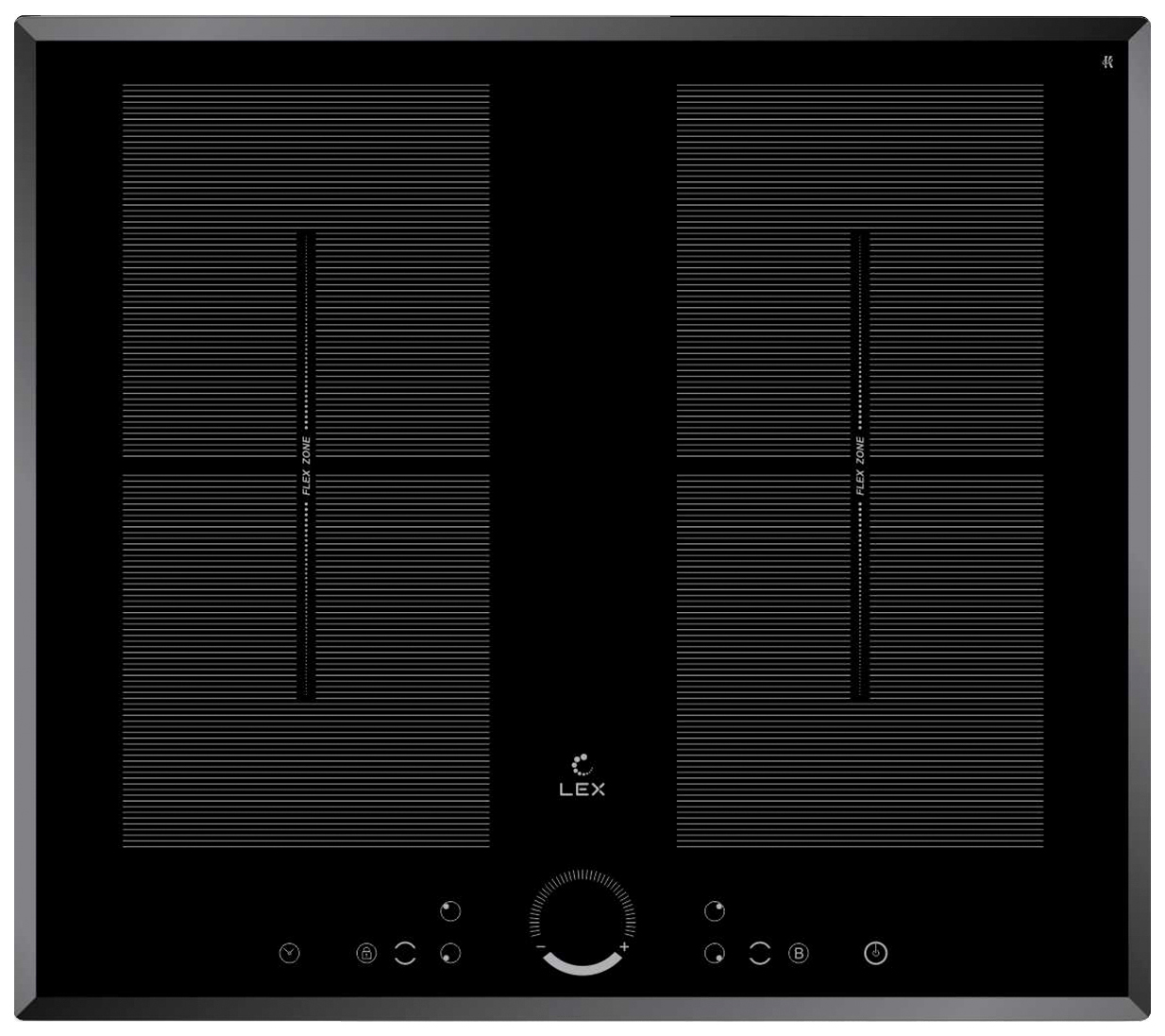 Встраиваемая варочная панель индукционная LEX EVI 640 F BL черный панель для приборов черная 67315e