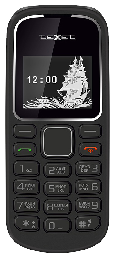 

Мобильный телефон teXet TM-121 Black, TM-121