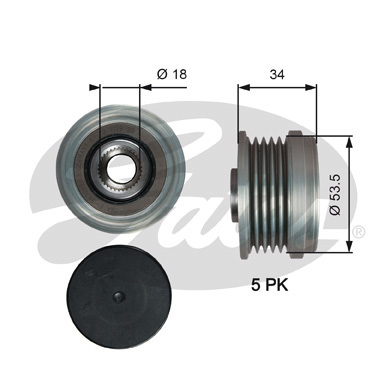 

Шкив Gates OAP7202