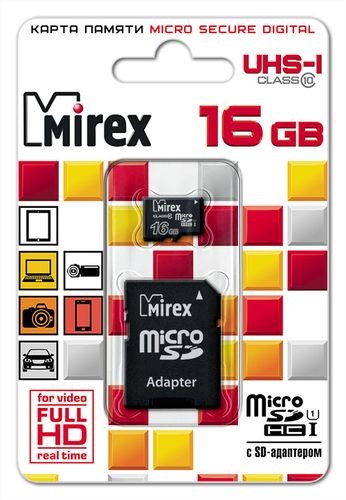 фото Карта памяти micro sdhc mirex 16gb