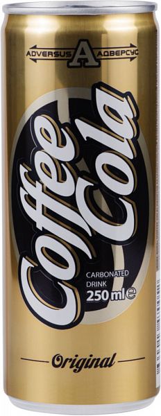 Напиток сильногазированный Адверсус coffee cola original жестяная банка 0.25 л