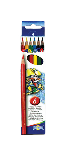 фото Карандаши цветные carioca набор карандашей цветных 6 цветов