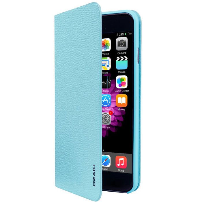 фото Чехол ozaki oc581lb o!coat 0,4+folio для iphone 6 plus blue