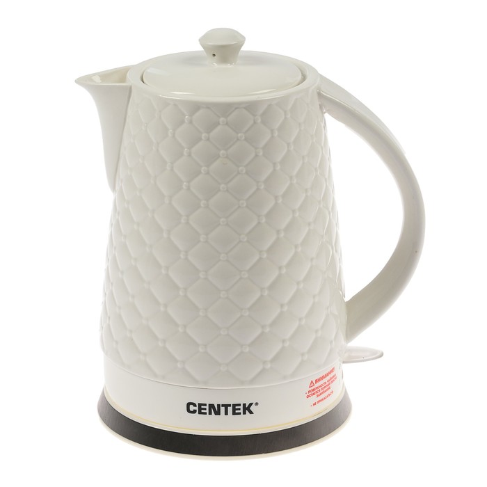 Чайник электрический Centek CT-0061 2 л белый чайник риштанская керамика гранаты 650 мл
