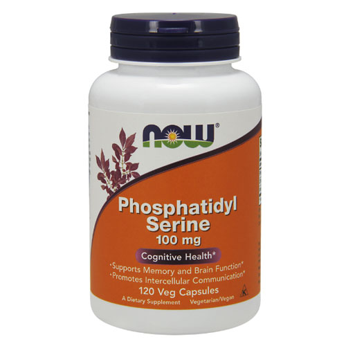 NOW Phosphatidyl Serine 100 мг 120 капсул - фосфатидилсерин комплекс холин и инозитол 11055₽