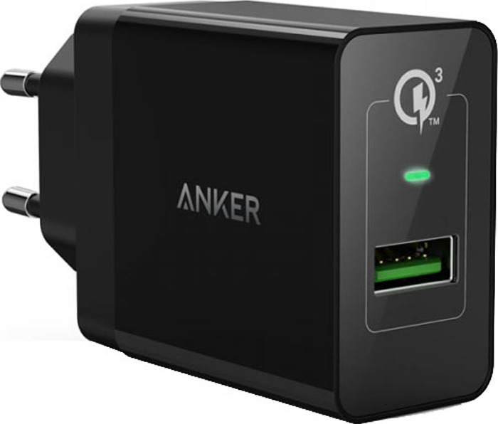 фото Сетевое зарядное устройство anker powerport+, 1xusb, 3 a, (b2013l12) black