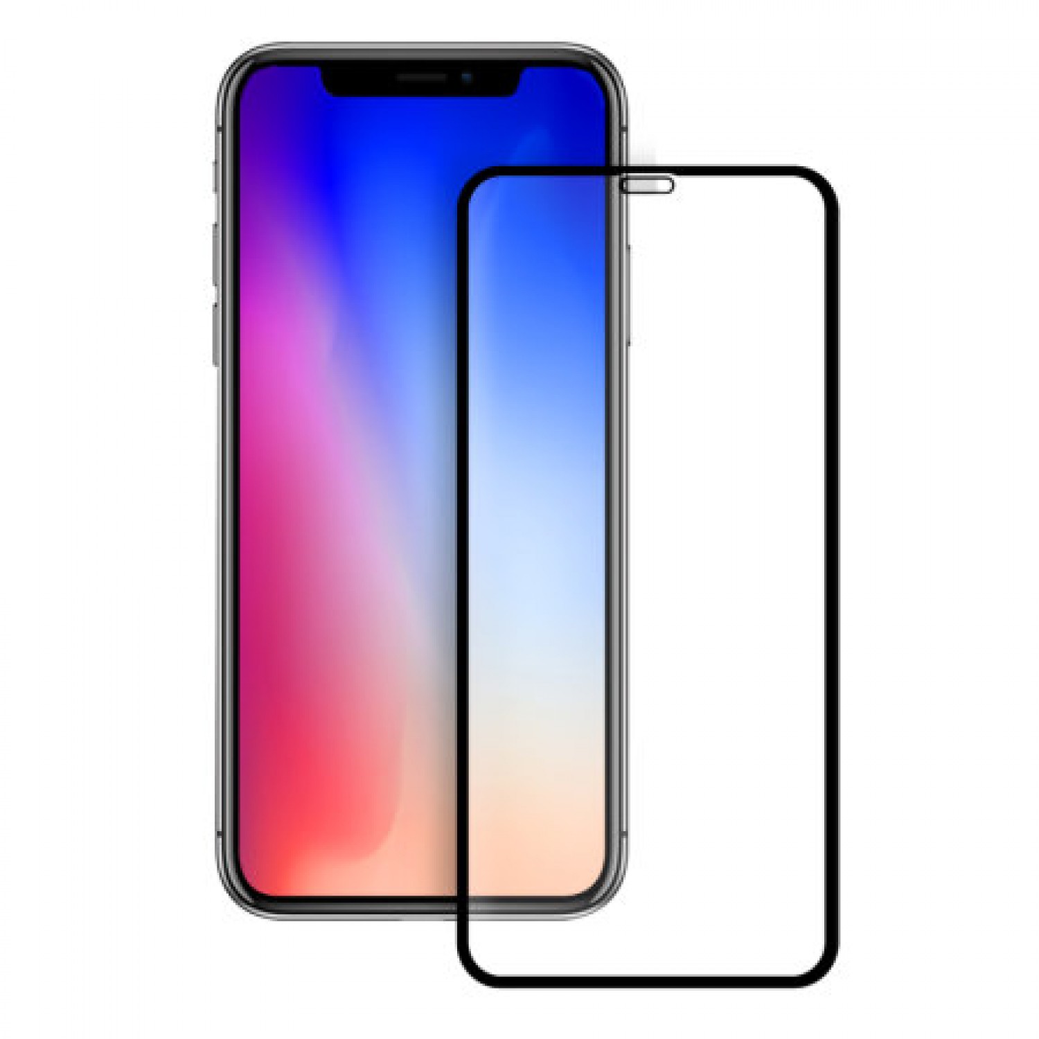 

Защитное стекло Blueo Silk Full Cover для Apple iPhone XS Max/11 Pro Max Black Frame, 2.5D Silk Full Cover Anti-glare для Apple iPhone XS Max/11 Pro Max Black Frame