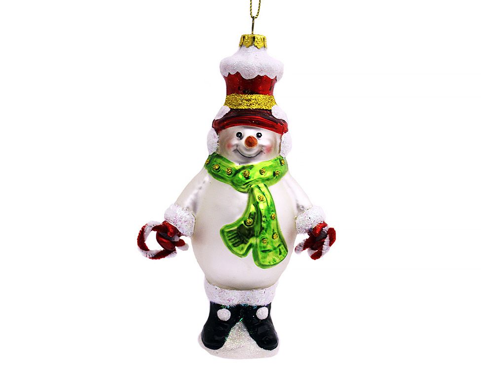 Елочная игрушка NV Trading Co Снеговик с новогодними конфетами Y132062 16,7 см 1 шт.