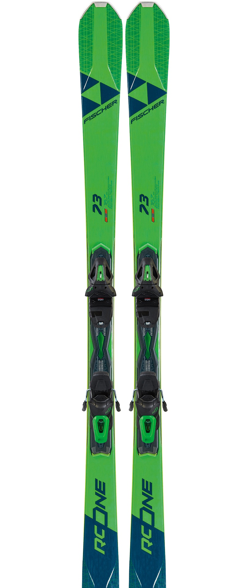 фото Горные лыжи fischer rc one 73 ar + rs 11 pr 2020, green/black, 160 см