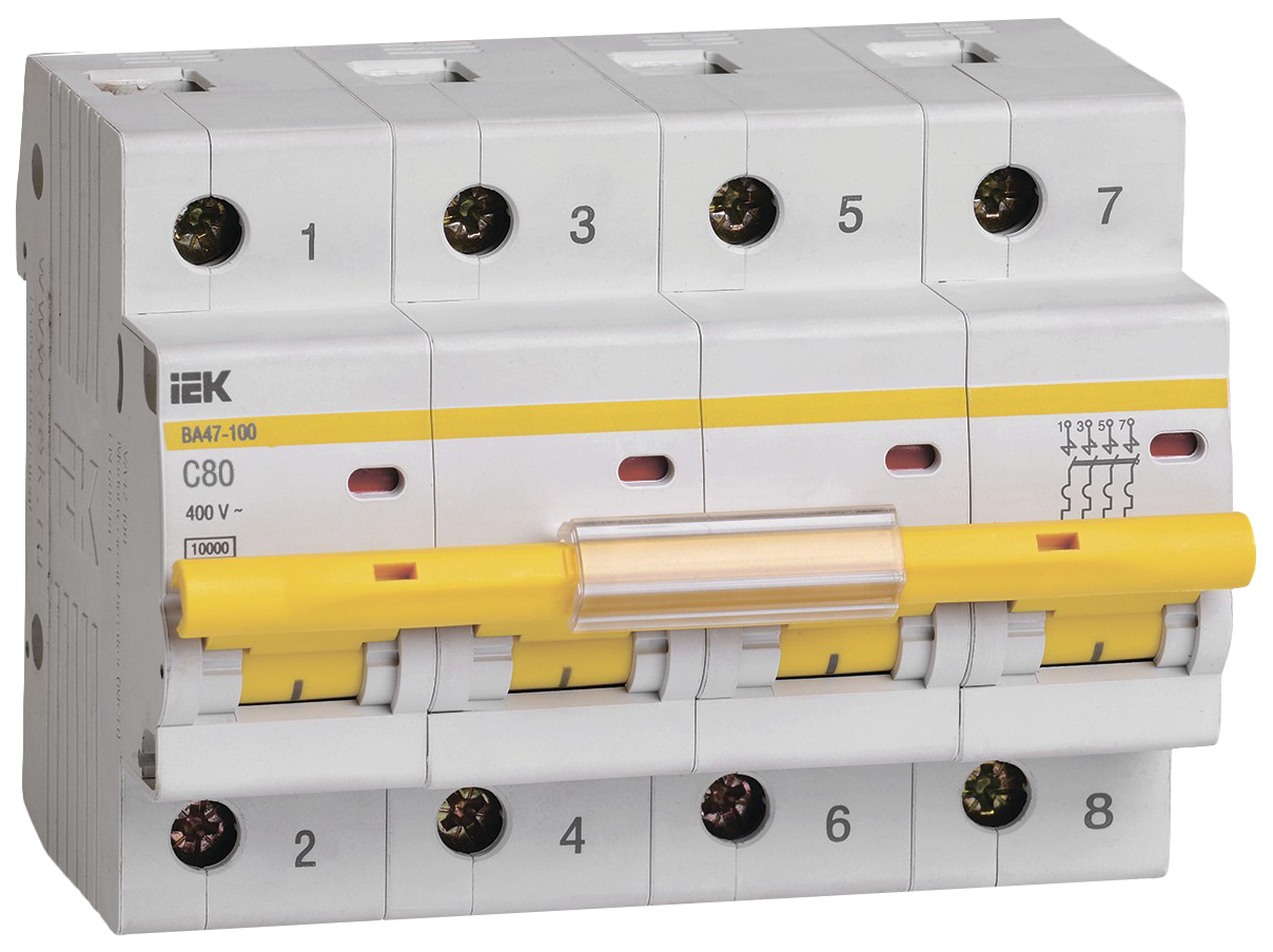 

Выключатель автоматический модульный "ВА 47-100", 80 А, 10 кА, арт. MVA40-4-080-C, MVA40-4-080-C