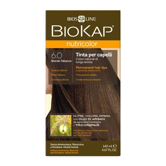 Краска для волос BIOKAP Табачный тон 6.0, 140 мл