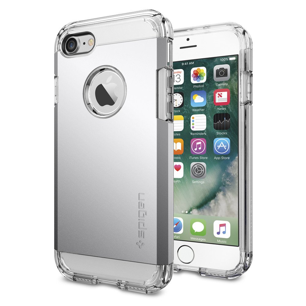 фото Чехол spigen tough armor для apple iphone 7 silver (042cs20672)