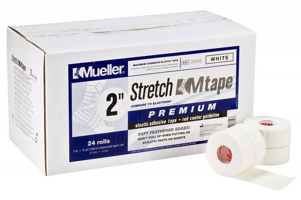 Адгезивный тейп Mueller Stretch MTape Premium 3 х 5 16 шт 3см 21013K 1200₽