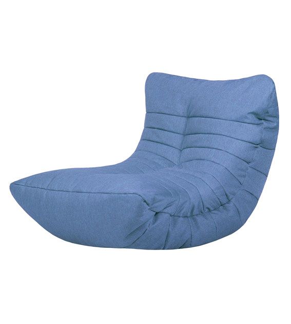 Бескаркасное кресло-кокон Папа Пуф Cocoon Chair one size, рогожка, Blue (синий)