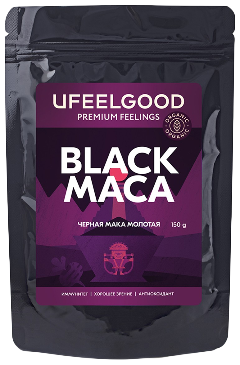 

Мака черная молотая Ufeelgood black maca powder organic