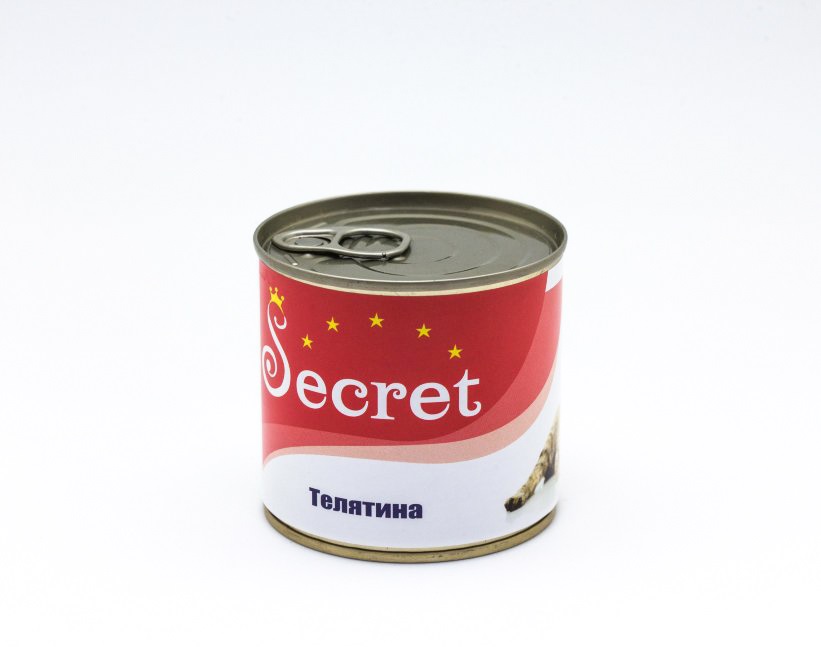 Консервы для кошек Secret, телятина, 240г